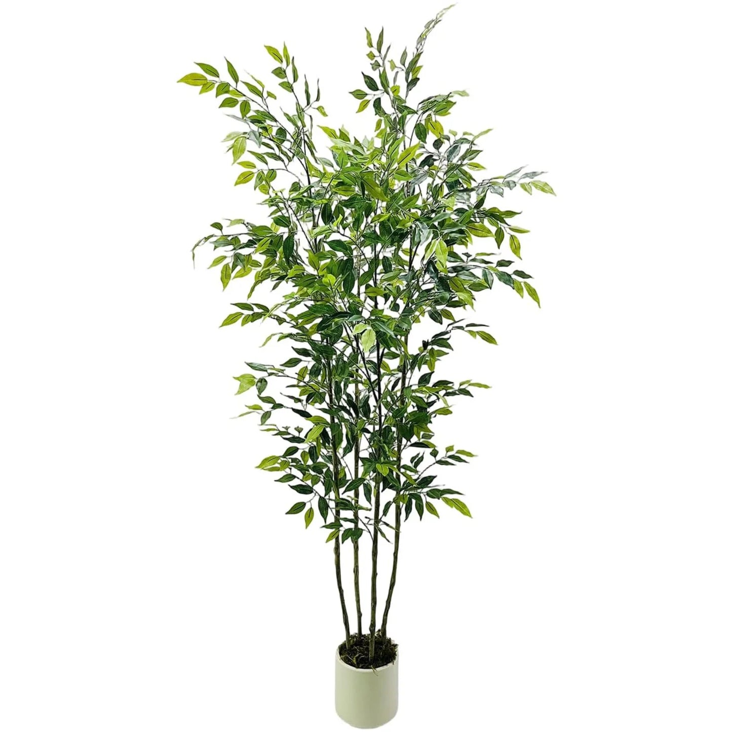 HiMISSCN Silk Ficus Tree In Ceramic Planter Home Decor
