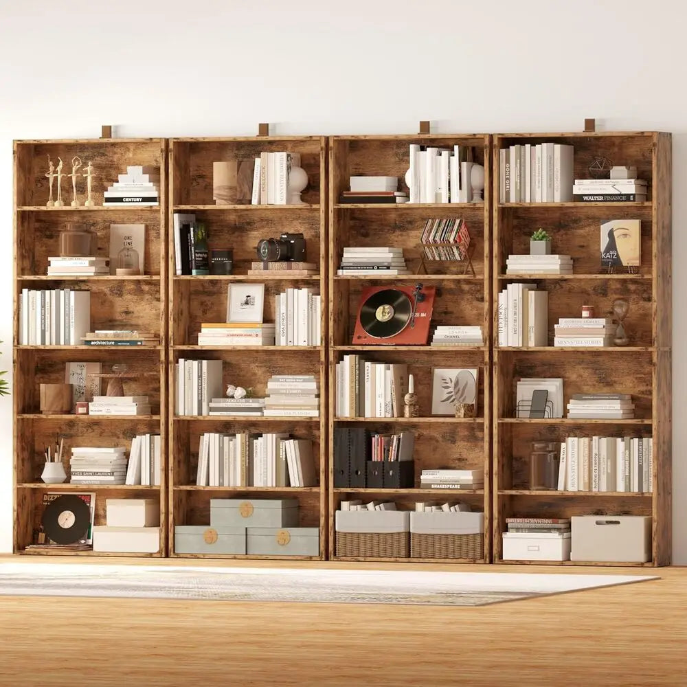 IRONCK 6-Tier Bookcase Set Of 2 Floor Standing Shelving Units