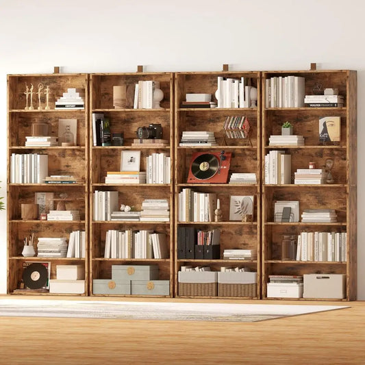 IRONCK 6-Tier Bookcase Set Of 2 Floor Standing Shelving Units