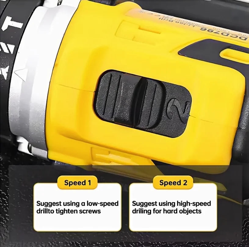 Lithium Battery Powered Drill And Screwdriver Combo Kit Home DIY