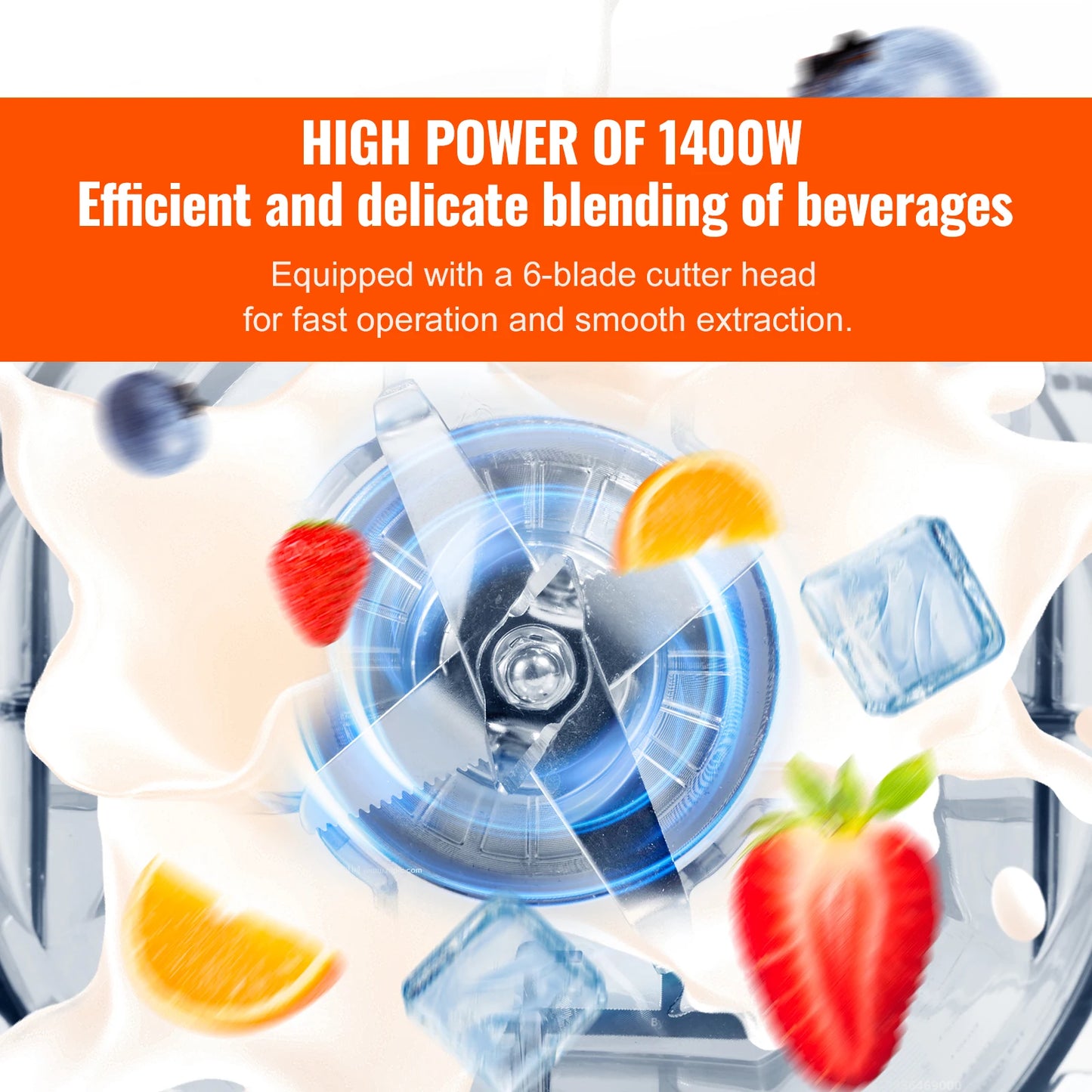 SucceBuy Professional Countertop Blender for Smoothies and Sauces