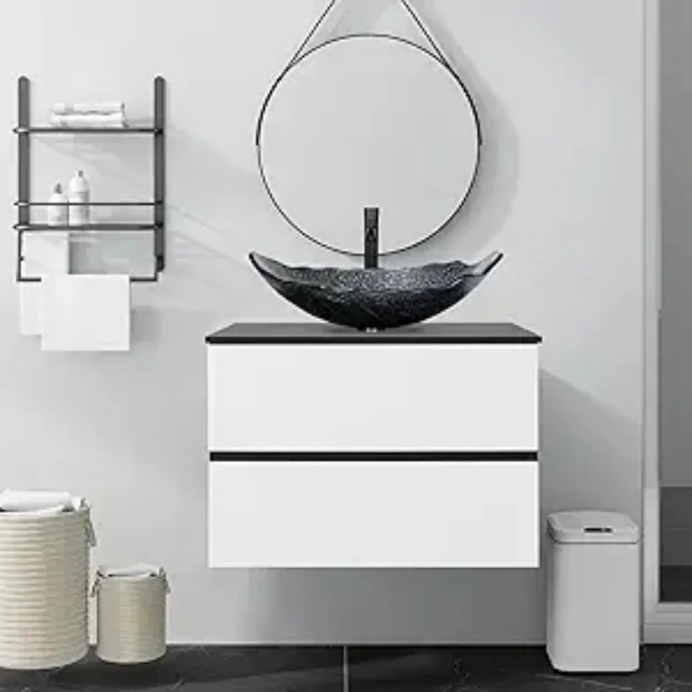 Wall Mounted Bathroom Vanity Cabinet With Two Drawers