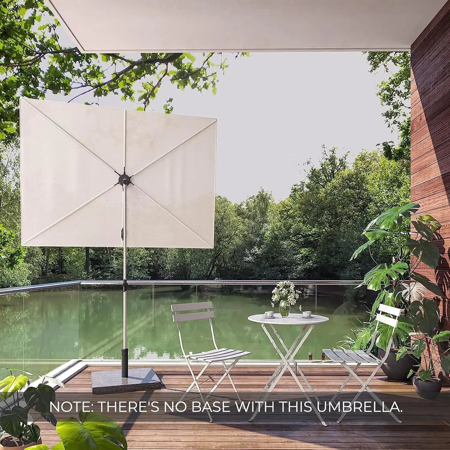 Grand Patio Jena Balcony Umbrella Rectangular Outdoor Shade