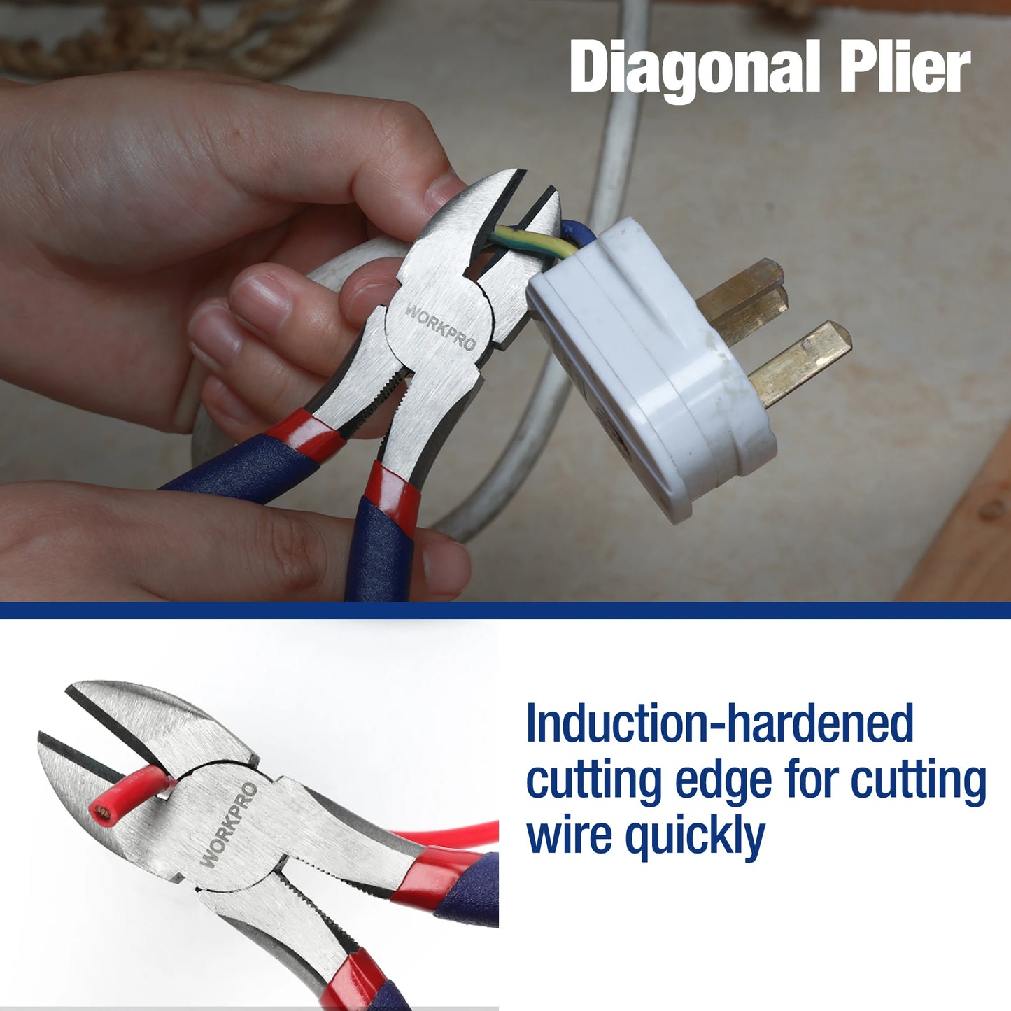WORKPRO 7-Piece Pliers Set With Groove Joint And Diagonal Pliers