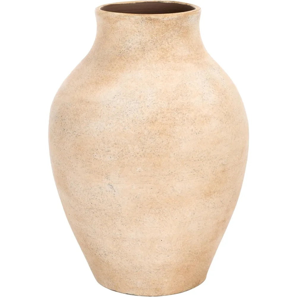 Natural Stoneware Decorative Vase Urn Style Elegant Versatile For Home Decor Living Room Office