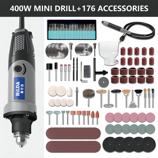 HILDA 500W Rotary Tool Kit for Woodworking Detailing
