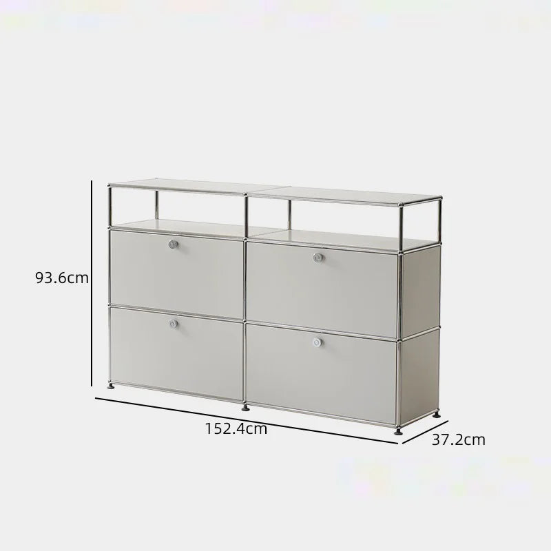 Bigcityfur TV Stand And Metal Corner Storage Cabinet