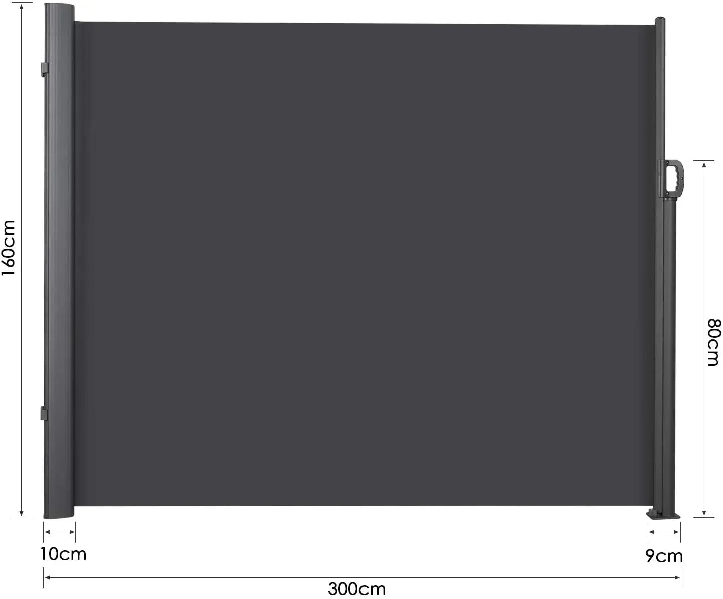 NONECN Retractable Side Awning Outdoor Patio Privacy Screen Weatherproofing Solution