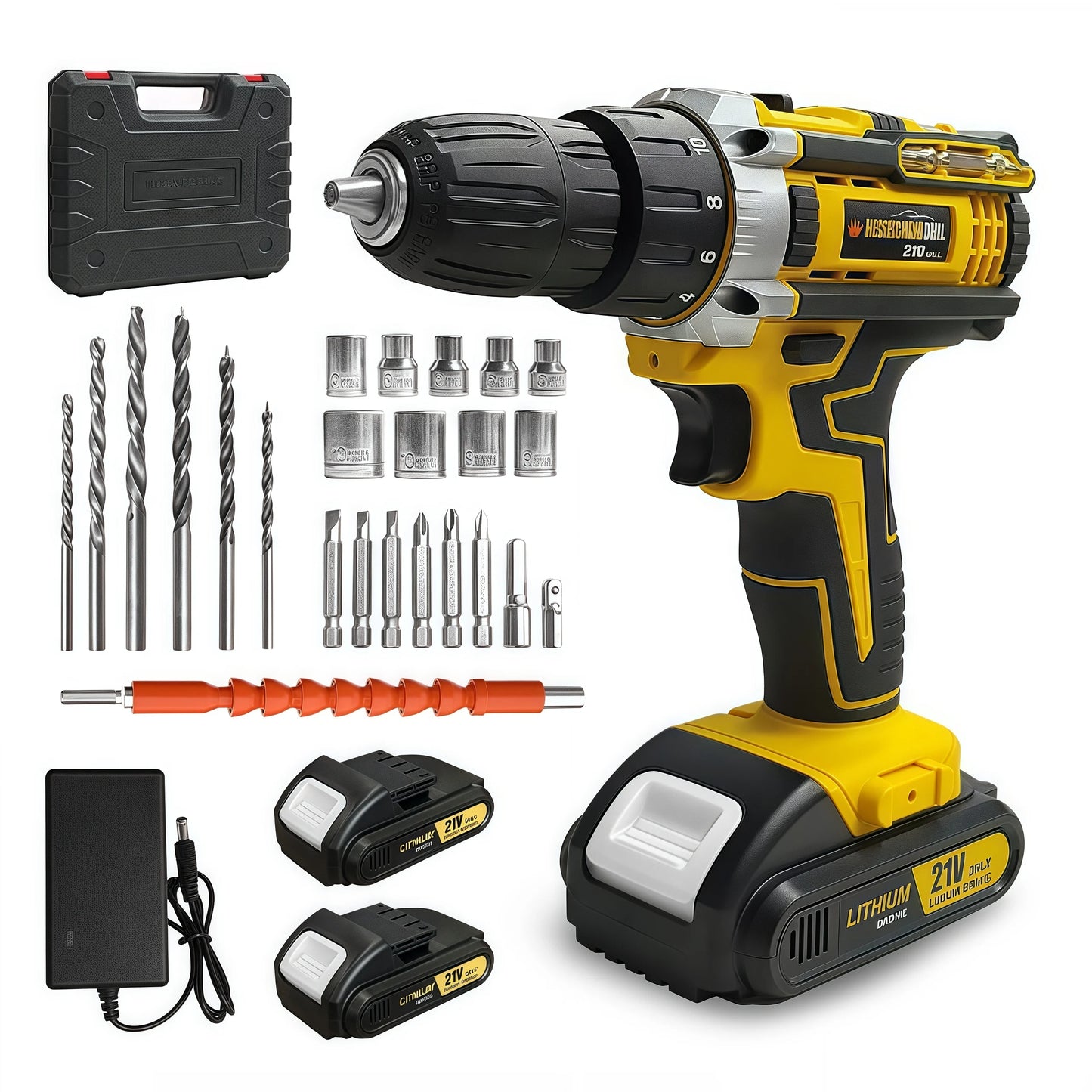 Lithium Battery Powered Drill And Screwdriver Combo Kit Home DIY