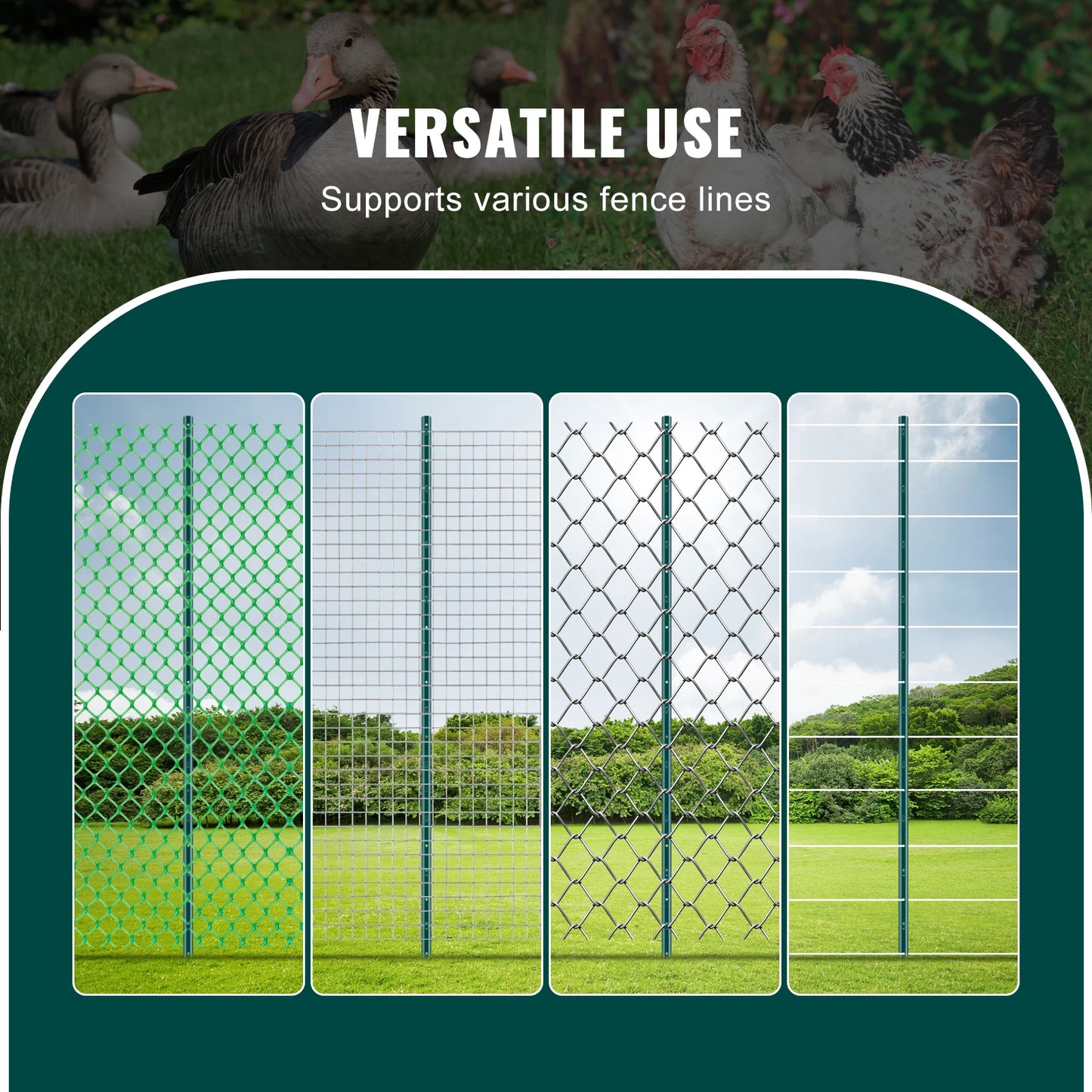 SucceBuy Heavy Duty T-Post Fence Post Steel Stakes