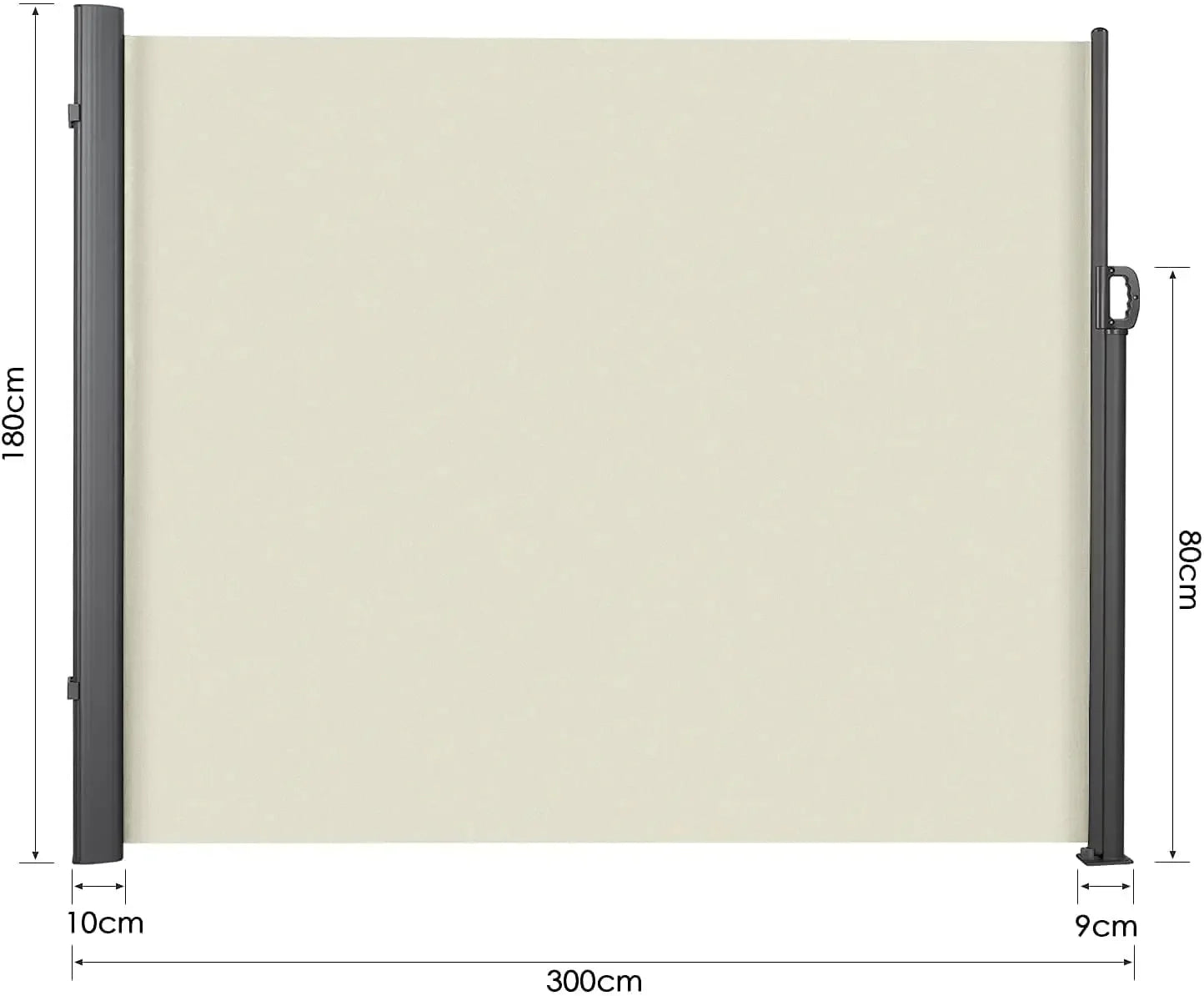 NONECN Retractable Side Awning Outdoor Patio Privacy Screen Weatherproofing Solution