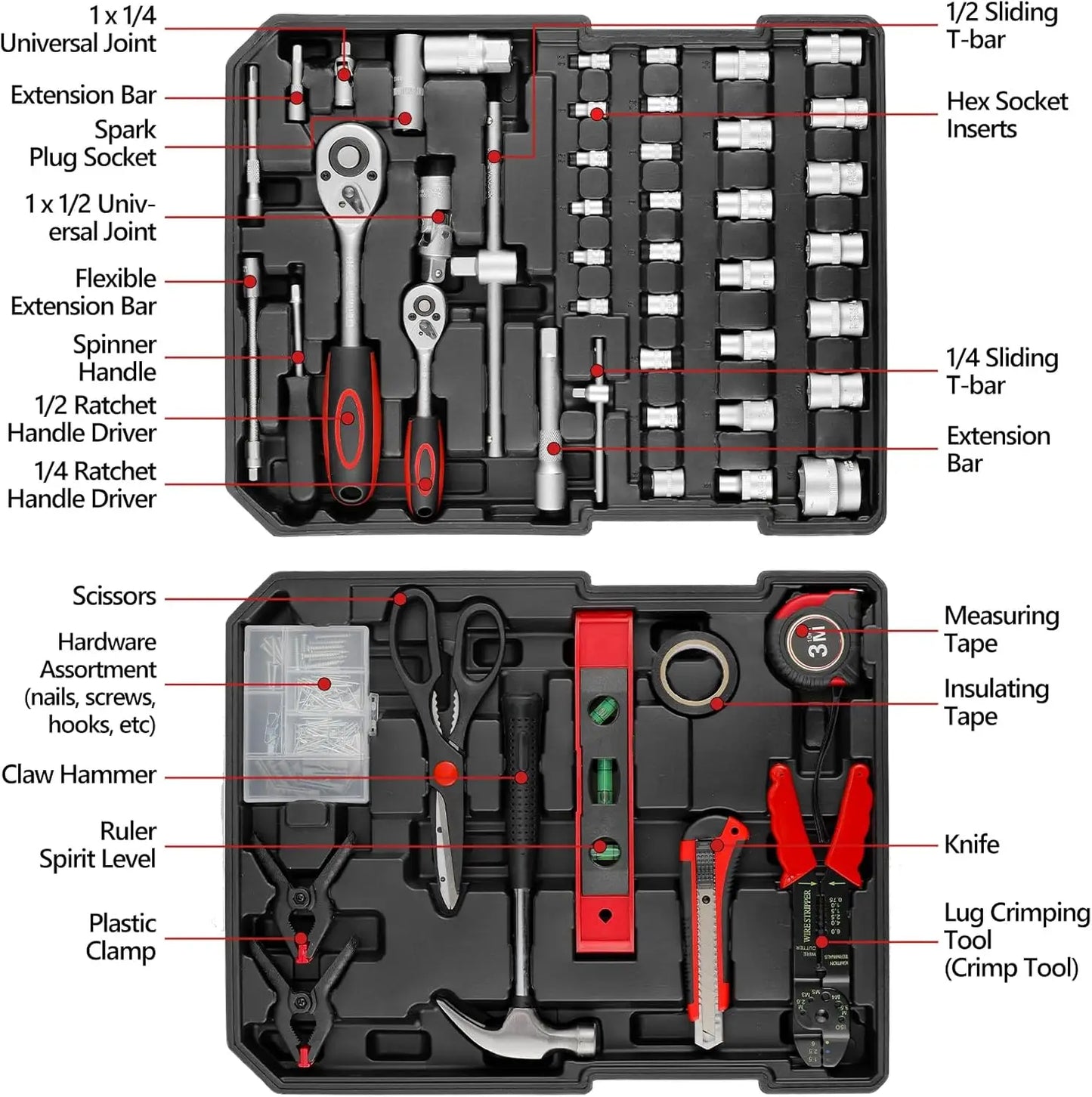 TLGREENDIY 799Pcs Tool Set With Trolley Case And Hand Tools