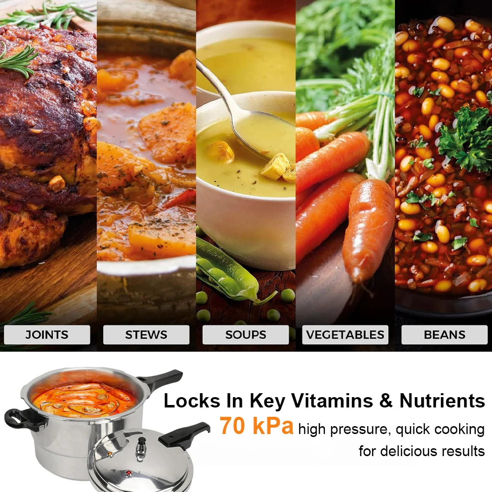 Stainless Steel Pressure Cooker With Steaming Plate For Stovetops